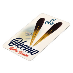 Poster van Okemo Ludlow Vermont ski Magneet