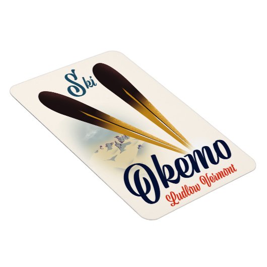 Poster van Okemo Ludlow Vermont ski Magneet (Rechterzijde)
