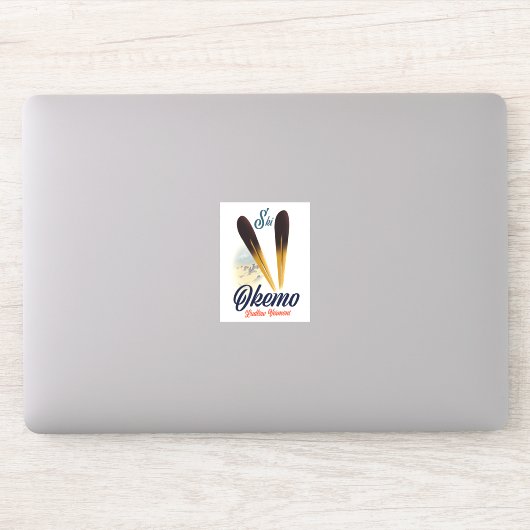 Poster van Okemo Ludlow Vermont ski Sticker (Computer)
