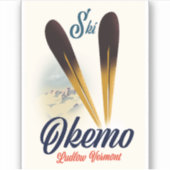 Poster van Okemo Ludlow Vermont ski Sticker (Voorkant)