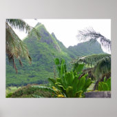 Poster van Olomana-bergen (Voorkant)