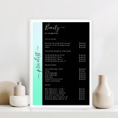 Poster van Ombre & Black Pricelist Salon