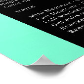 Poster van Ombre & Black Pricelist Salon (Hoek)