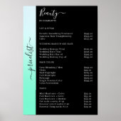 Poster van Ombre & Black Pricelist Salon (Voorkant)
