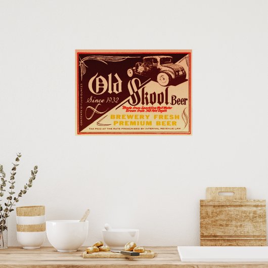 poster van oud wolbier (Keuken)