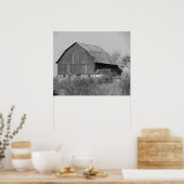 Poster van oude schuur (Keuken)