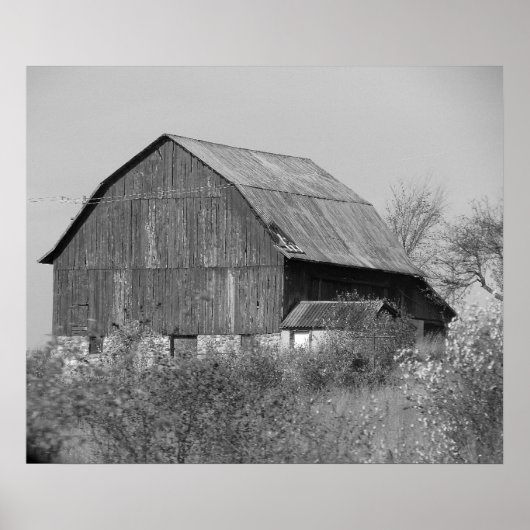 Poster van oude schuur (Voorkant)