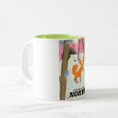 Poster van oudsher fox tweekleurige koffiemok (Voorkant links)