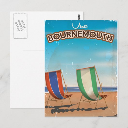 Poster van oudsher in Bournemouth Briefkaart (Voorkant / Achterkant)