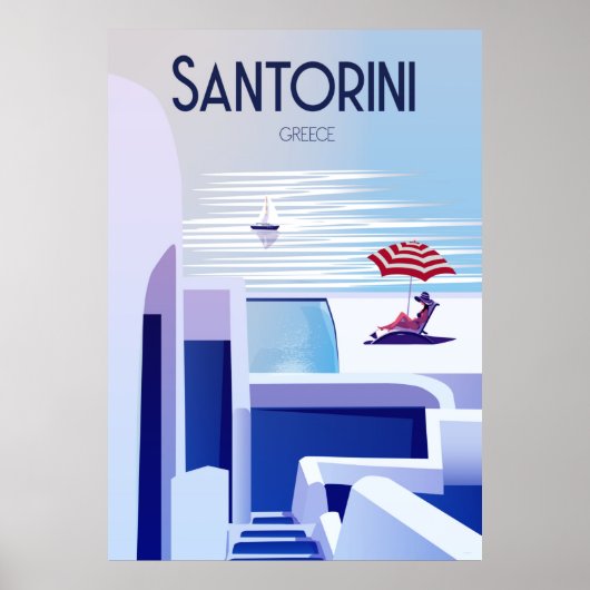 Poster van oudsher in Santorini (Voorkant)