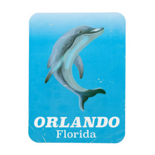Poster van oudsher met orlando florida dolphin magneet
