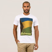 Poster van oudsher onder nationale vlag van Bahama T-shirt (Voorkant volledig)