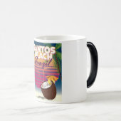 Poster van oudsher op het strand van Santos brazil Magische Mok (Voorkant rechts)