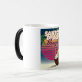 Poster van oudsher op het strand van Santos brazil Magische Mok (Voorkant links)