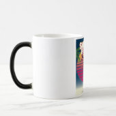 Poster van oudsher op het strand van Santos brazil Magische Mok (Links)