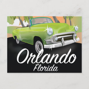 Poster van oudsher reizen in Orlando Florida Briefkaart