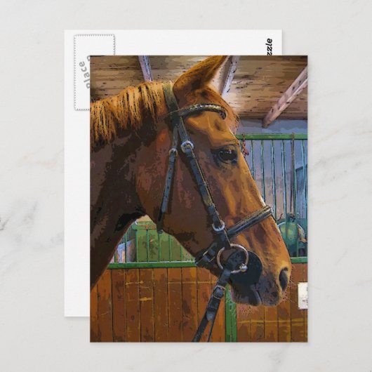 Poster van paarden briefkaart (Voorkant / Achterkant)
