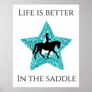 Poster van paarden en rijders.