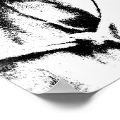 Poster van paarden - zwart en wit (Hoek)