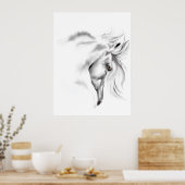 Poster van paardenkop (Keuken)