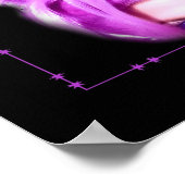 Poster van Paarse haarvlinder/afdruk (Hoek)