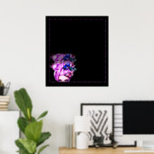Poster van Paarse haarvlinder/afdruk (Thuiskantoor)