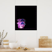 Poster van Paarse haarvlinder/afdruk (Keuken)