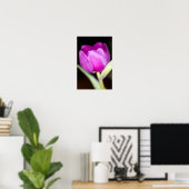 Poster van Paarse tulpenbloem (Thuiskantoor)