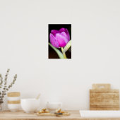 Poster van Paarse tulpenbloem (Keuken)