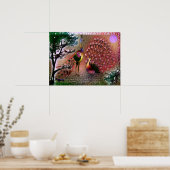 Poster van pacocks (Keuken)