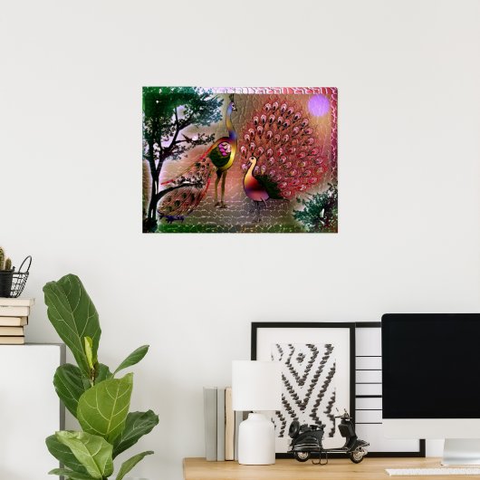 Poster van pacocks (Thuiskantoor)