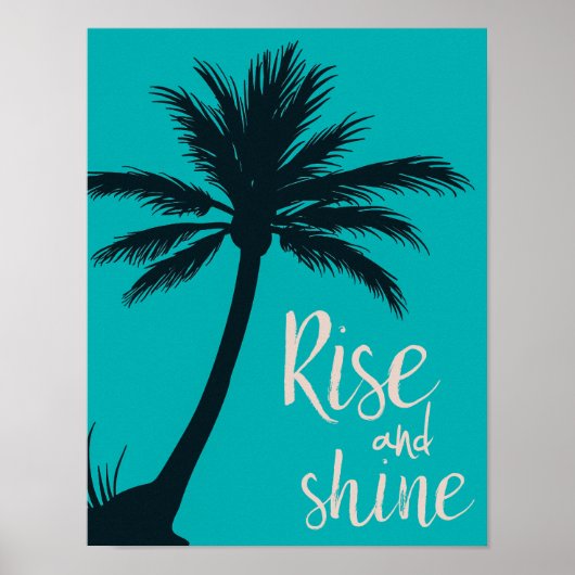 Poster van palmbomen, stijgkunst en schuurkunst (Voorkant)