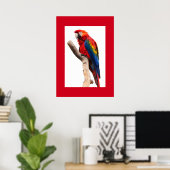 Poster van papegaai (Thuiskantoor)