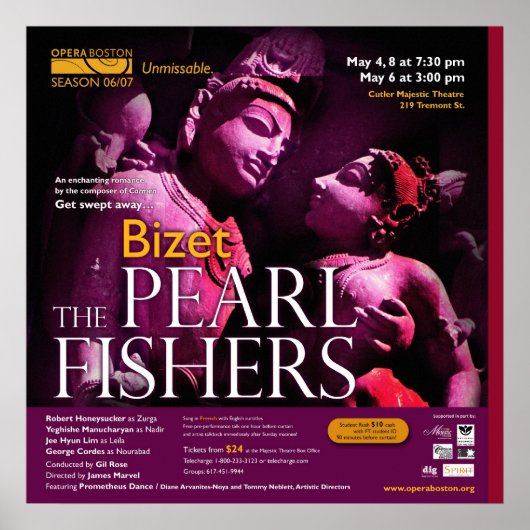 poster van parelvisser (Voorkant)