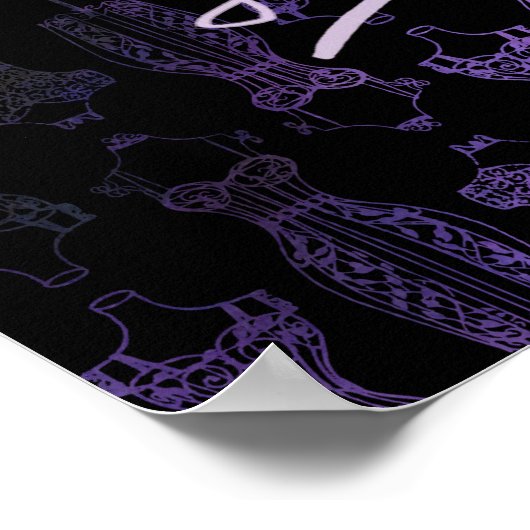 Poster van Parijs (zwart) (Hoek)