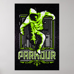 Poster van Parkour - Poster van Parcour - Parcours