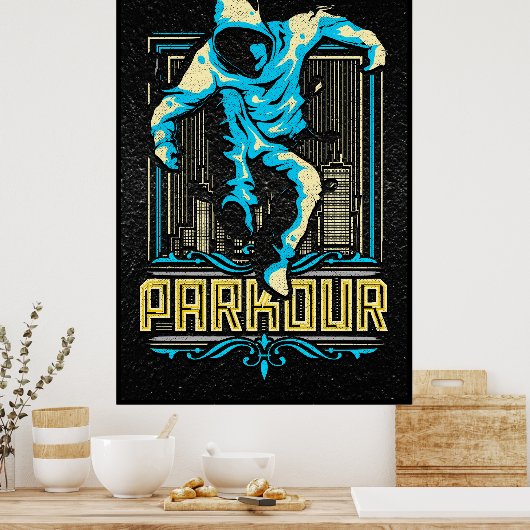 Poster van Parkour - Poster van Parcour - Parcours (Keuken)
