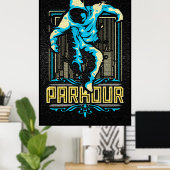 Poster van Parkour - Poster van Parcour - Parcours (Thuiskantoor)