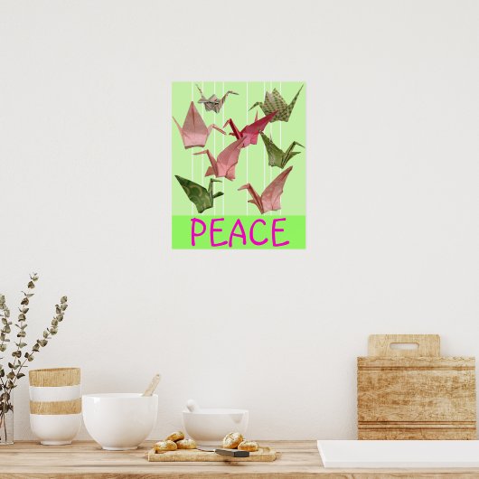 Poster van Peace Cranes (Keuken)