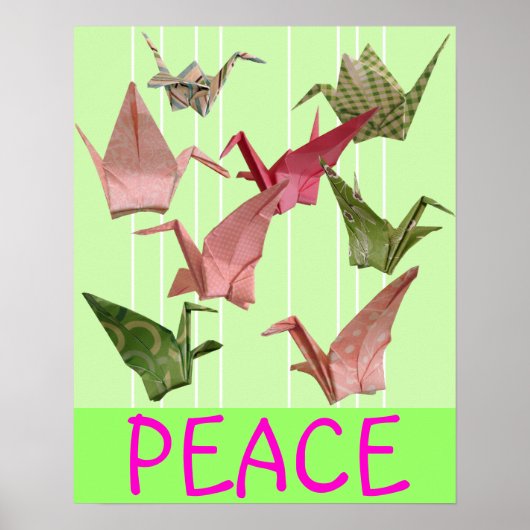 Poster van Peace Cranes (Voorkant)