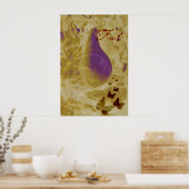 Poster van peren en vlinders (Keuken)