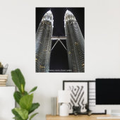 Poster van Petronas-torens (Thuiskantoor)