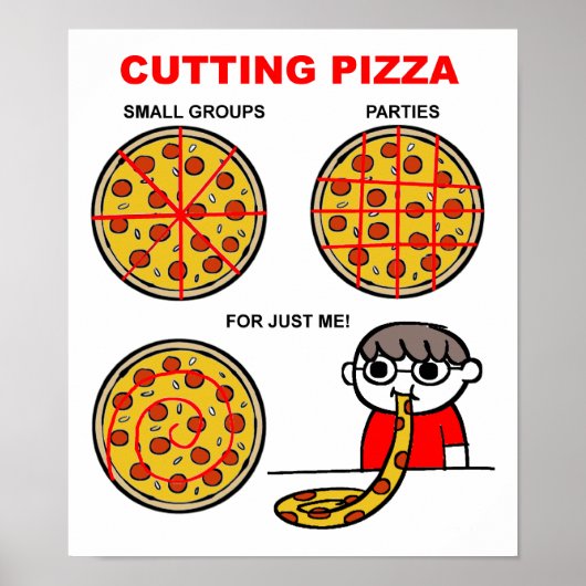 Poster van Pizza Funny (Voorkant)
