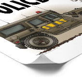 Poster van politie-wetshandhavingsvoertuigen (Hoek)