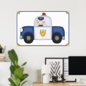Poster van politieagent en politieagent (Thuiskantoor)