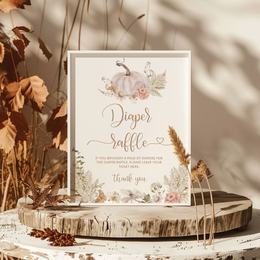 Poster van pompoen voor luiers