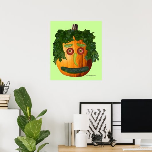 Poster van pompoen zonder snede (Thuiskantoor)