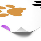 Poster van pootafdrukken (Hoek)