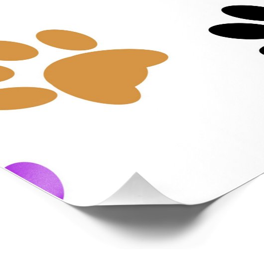 Poster van pootafdrukken (Hoek)