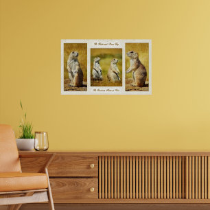 Poster van Prairie Dog, met zwarte staart